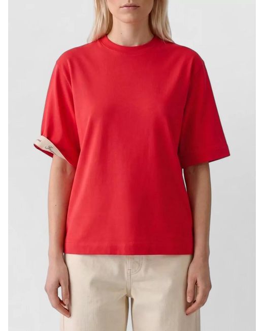 Jacquemus Red Ribbed Crew Neck Short-Sleeve T-Shirt