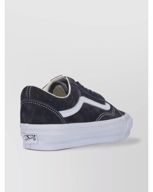 Vans Blue Leather Low Top Sneakers