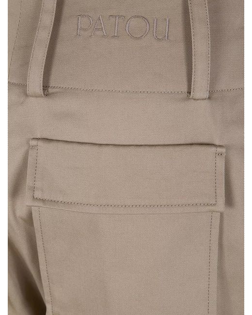 Patou Natural High-Rise Wide-Leg Trousers