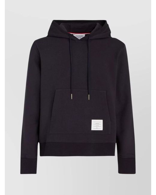 Thom Browne Blue Cotton Hoodie for men
