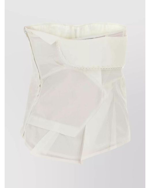 Miu Miu White Poplin Top Cotton