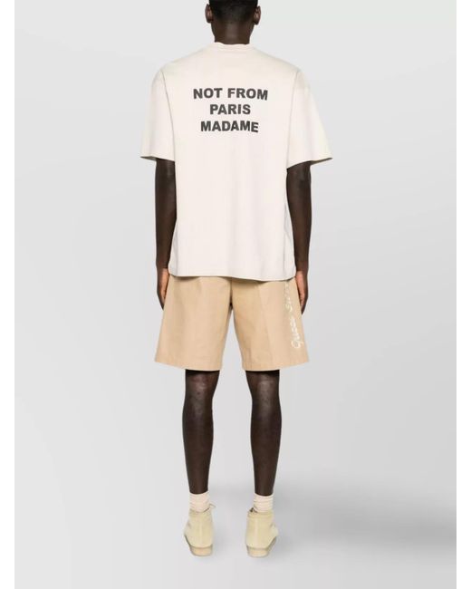 Drole de Monsieur Natural Cotton Slogan T-Shirt for men