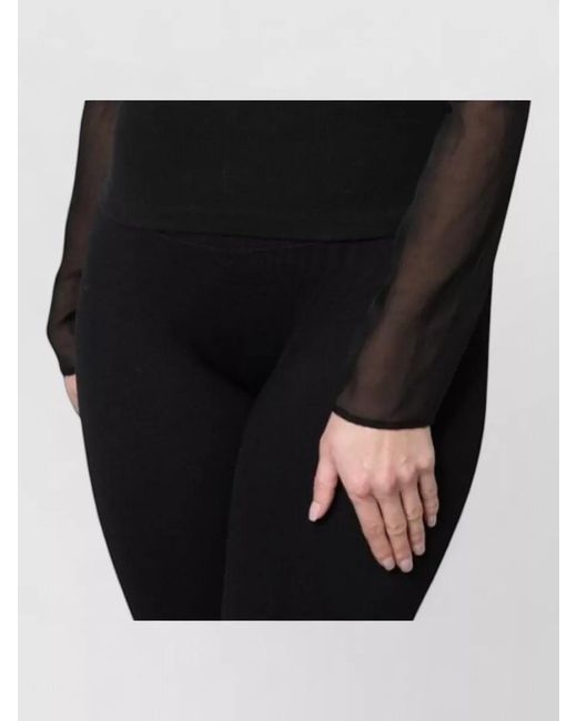 Dolce & Gabbana Black Silk Ribbed Long-Sleeve Sheer Cropped Jacket