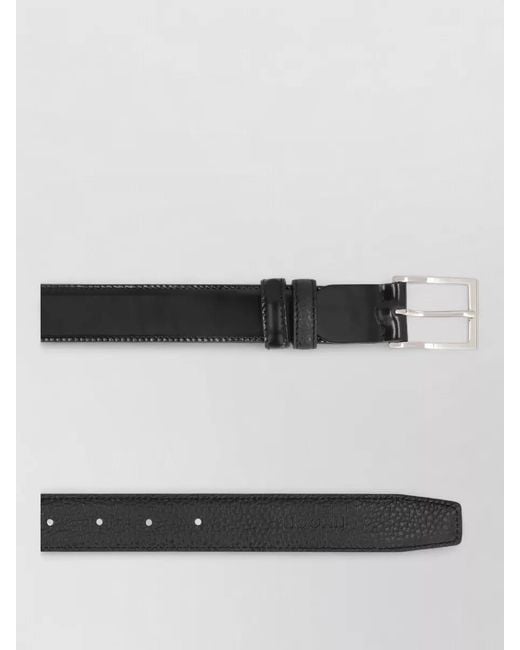 Hogan Black Reversible Calf Leather Belt Adjustable Size for men