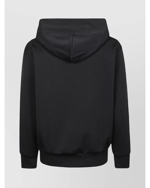 Comme des Garçons Black Logo Cotton Hoodie With Drawstring Hood for men