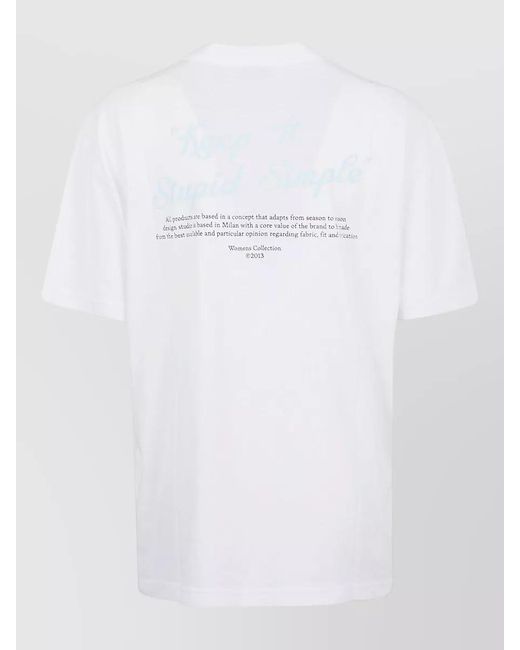 Off-White c/o Virgil Abloh White Kiss Quote Regular Graphic Crew T-Shirt