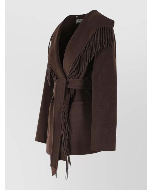 Jonathan Simkhai Black Rowen Belted Wool Blend Jacket