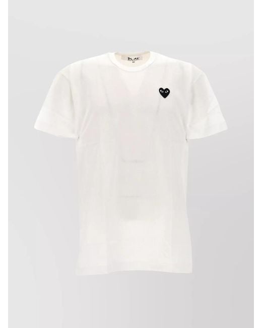 COMME DES GARÇONS PLAY White Cotton T-Shirt for men