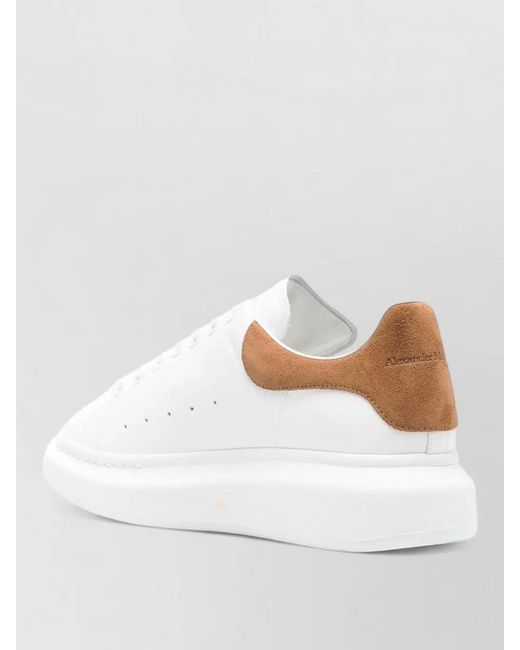 McQueen White Leather Oversized Low-Top Sneakers for men