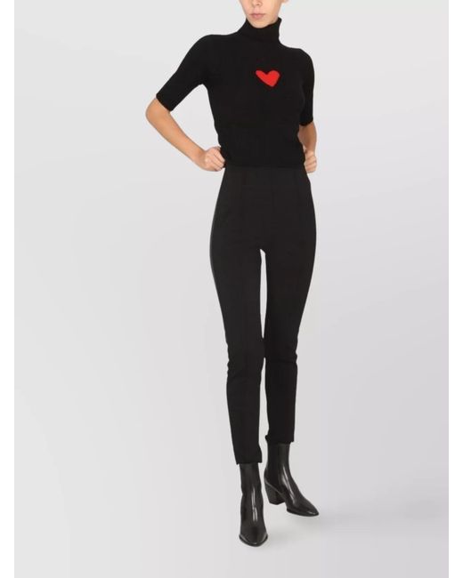Max Mara Black Satin Slim-Fit Trousers