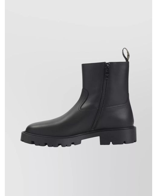 Céline Black Leather Ankle Boots