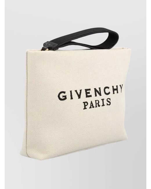 Givenchy Natural Na Canvas Clutch Bag
