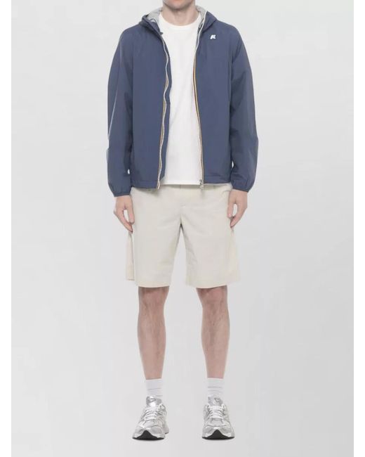 K-Way Blue Hooded Raincoat for men