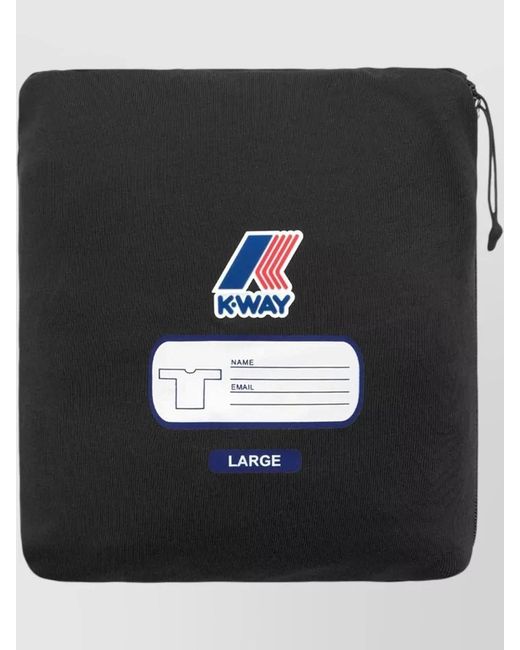 K-Way Black Leonide Crew Neck Top Short Sleeves