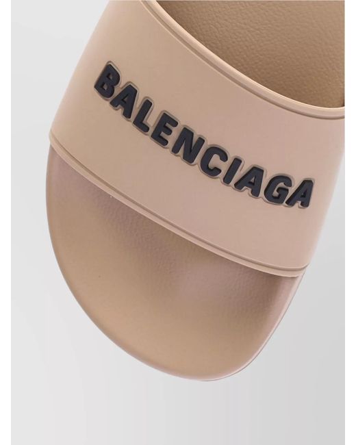 Balenciaga Natural Heeled Sandals With Flat Sole And Open Toe
