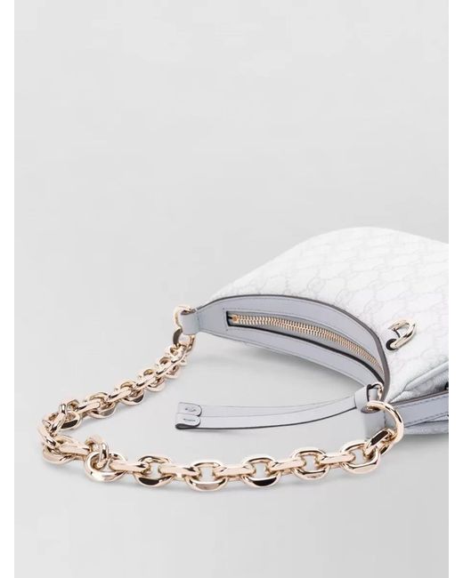 Gucci Gray Gg Enblem Small Fabric Shoulder Bag