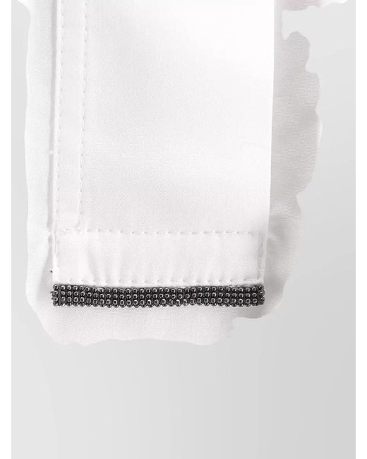 Brunello Cucinelli White Cotton Boxy Shirt