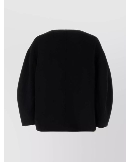 Jil Sander Black Oversized Wool Sweater for men