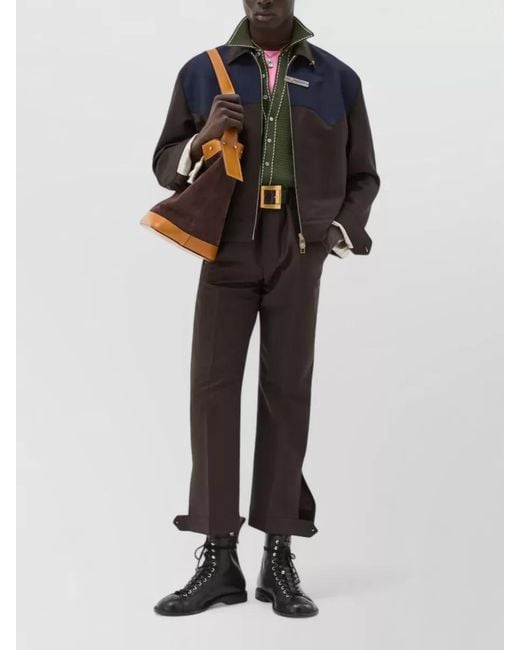 Versace Black Mohair Wool Tailored Trousers Front Pleats for men