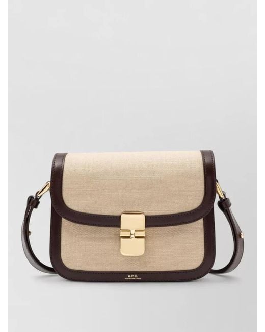 A.P.C. Natural Shoulder Bag Adjustable Strap Tone Hardware