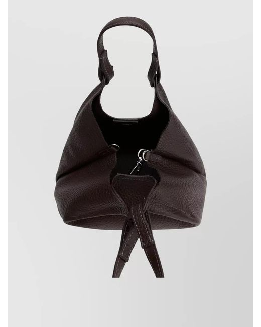 Gianni Chiarini Black Hobo Shoulder Bag Adjustable Strap Top Handle