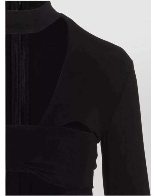 Ambush Black Heart Shaped Gloves Bodysuit