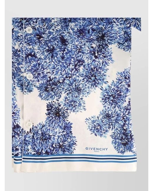 Givenchy Blue Silk Shirt for men