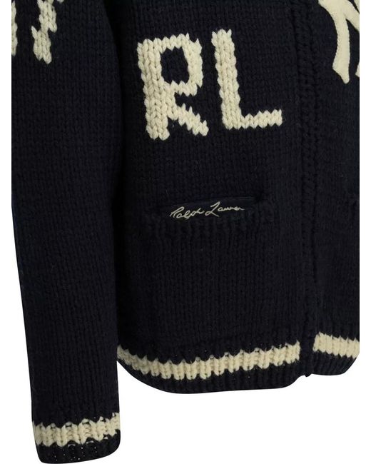 Polo Ralph Lauren Blue X New Yokr Yankees Zip-Up Cardigan for men