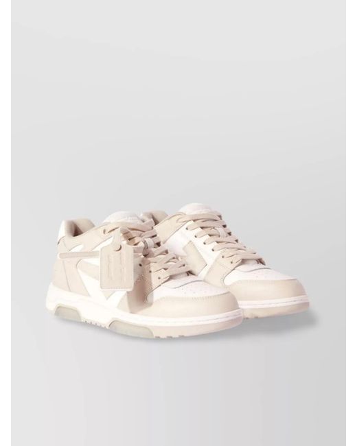 Off-White c/o Virgil Abloh Natural Leather Out Of Office Low-Top Sneakers