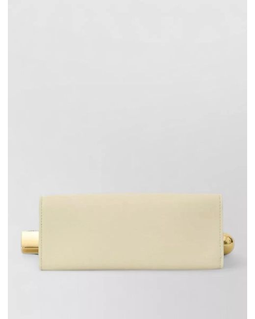 Jacquemus Natural Le Sac Rond Carre Leather Shoulder Bag