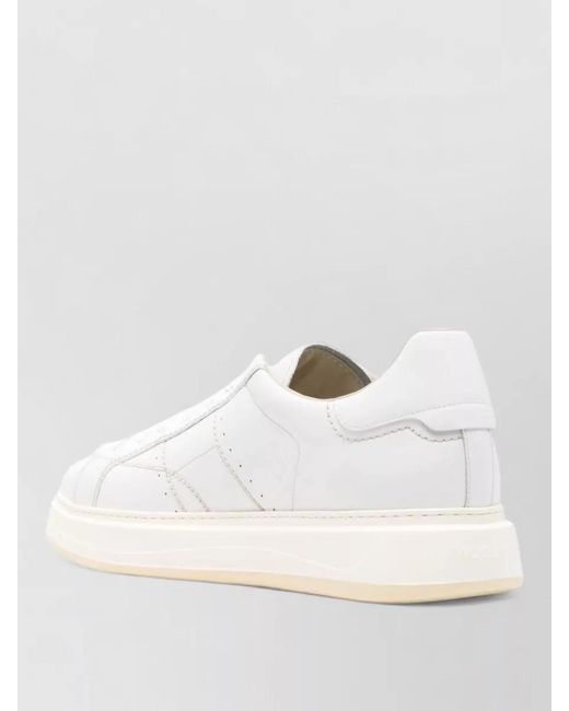Woolrich Natural Leather Low-Top Sneakers for men