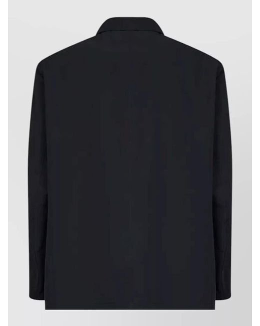 Jil Sander Blue Boxy Lapel Collar Waterproof Sport Coat for men