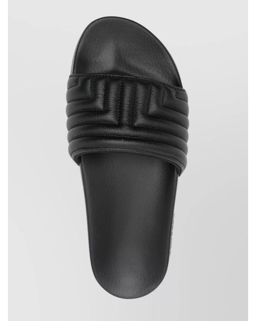 Tom Ford Gray Quilted Almond Toe Leather Slippers for men