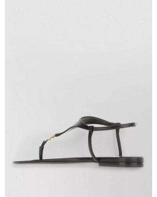 Saint Laurent Multicolor Cassandra Leather Sandals Flat Sole Straps