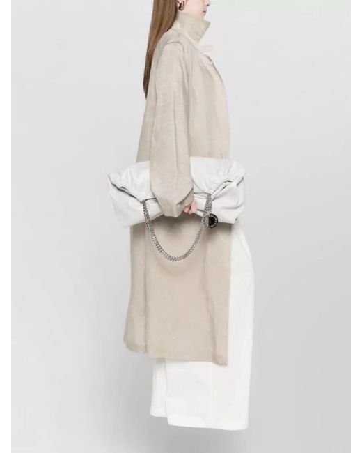 Stella McCartney White Falabella Drawstring Shoulder Bag