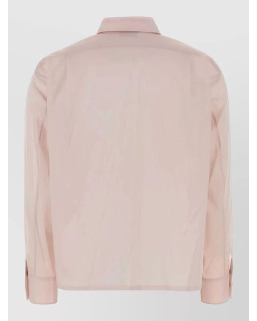 Jil Sander Pink Cotton Shirt for men