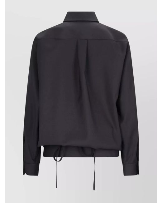 Valentino Blue Silk Wool Mohair Shirt