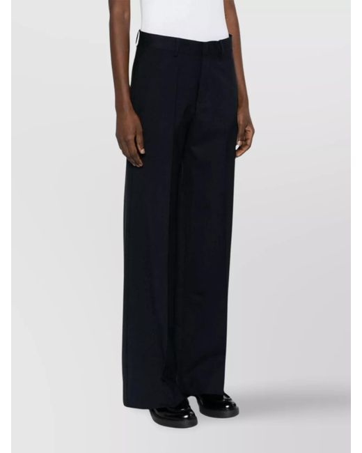 P.A.R.O.S.H. Blue High-Rise Wide-Leg Trousers