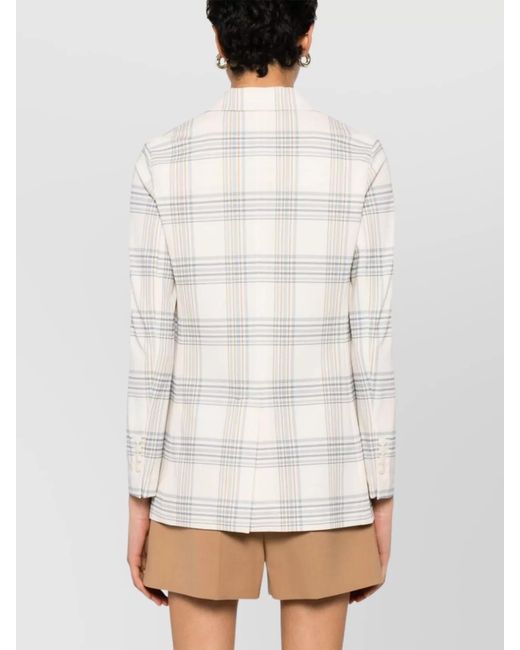 Circolo 1901 White Cotton Double-Breasted Blazer