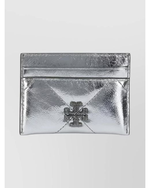 Tory Burch Gray Leather Card Holder
