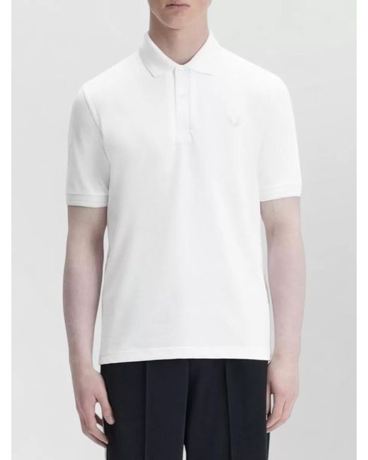 Fred Perry White Cotton Polo Shirt for men
