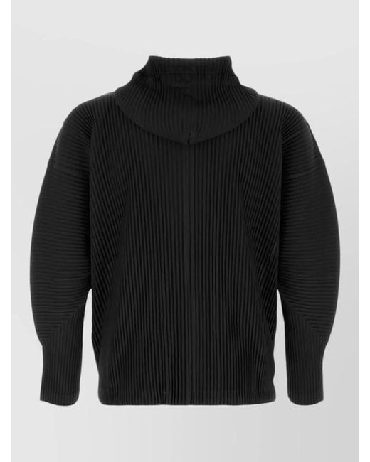 Homme Plissé Issey Miyake Black Hooded Jacket for men