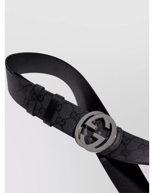 Gucci Gray Leather Reversible Belt for men