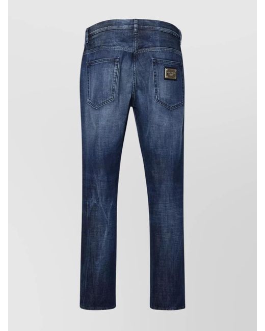 Dolce & Gabbana Blue Loose-Fit Jeans for men
