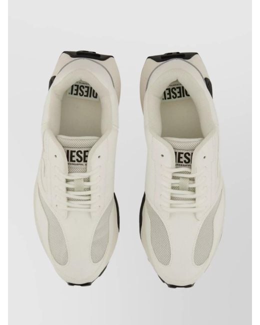 DIESEL White Low-Top Sneakers