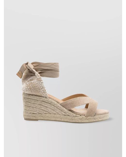 Castaner Natural Canvas Ankle Strap Espadrilles