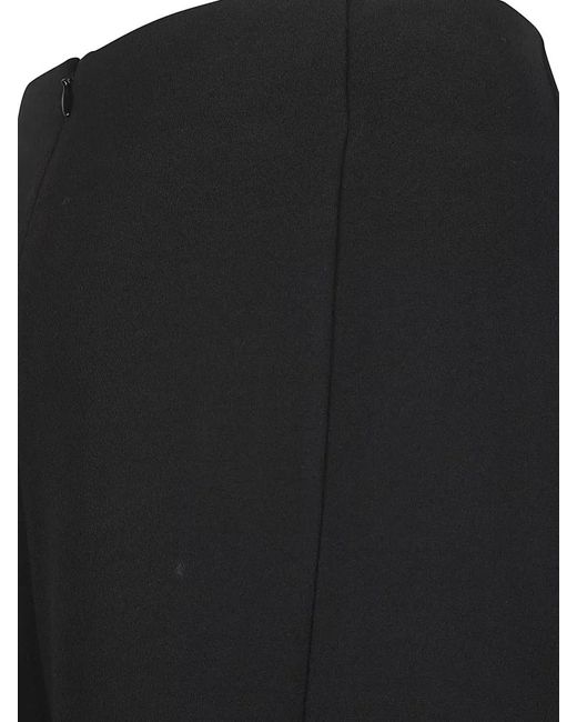 Jil Sander Black Minimalist Solid Fabric Skirt