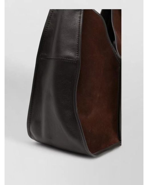Hereu Brown Calella Leather Hobo Tote Bag