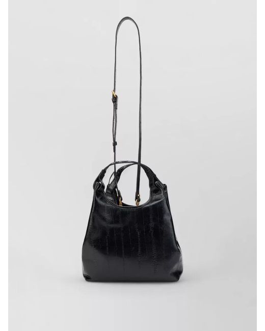 Gianni Chiarini Black Hobo Shoulder Bag Adjustable Strap Hardware