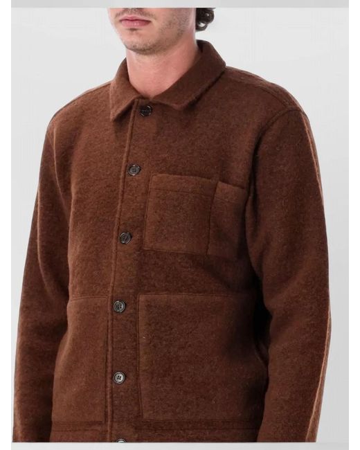 Universal Works Brown Wool Single-Breasted Jacket for men